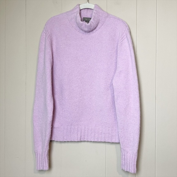 J. Crew Point Sur Mock Neck Sweater Large Supersoft Yarn lilac wool alpaca cozy - Picture 13 of 13